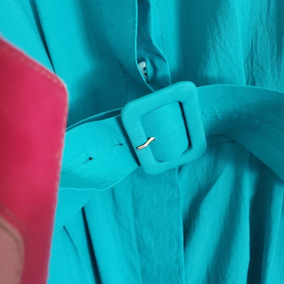 Vintage teal dress - Picture 3 of 7